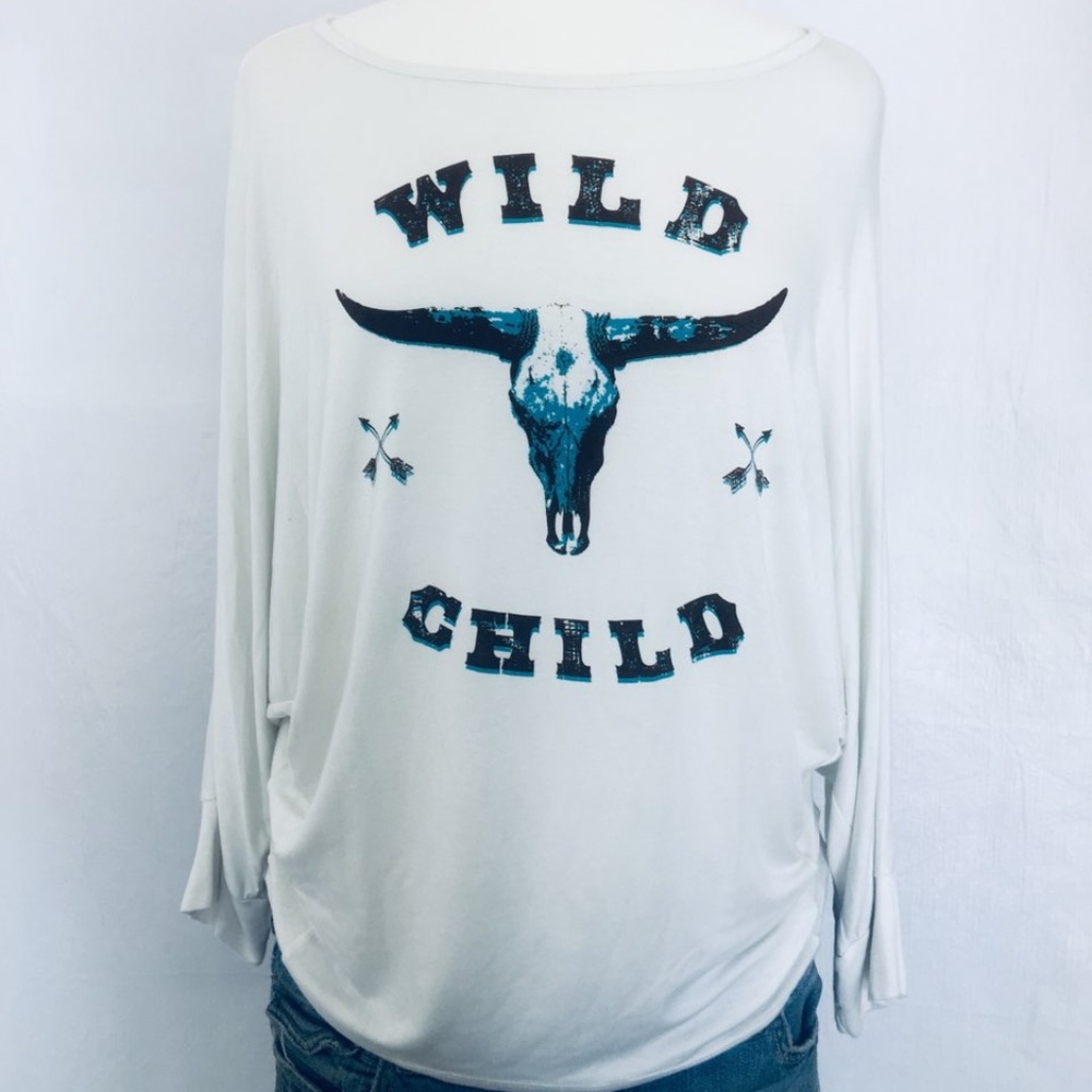 3/$15 Wild Child Longhorn Cowgirl Long Sleeve Tee